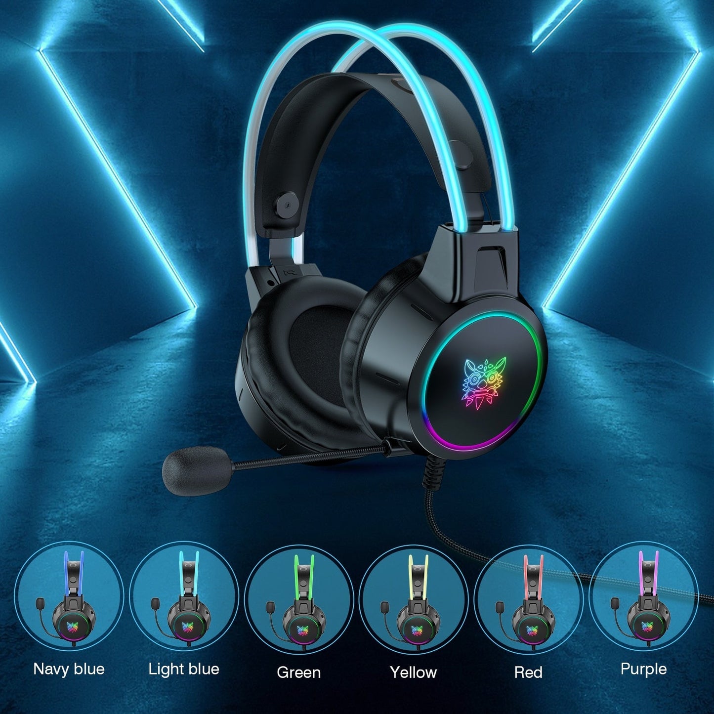 ONIKUMA X15Pro RGB Gaming Headset USB Wired 3.5mm Stereo - www.Shopthatapp.com