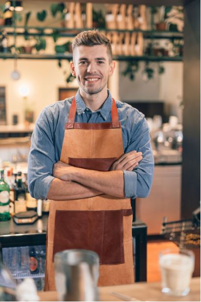 Genuine Leather Suede Apron -  Saddle Brown - www.Shopthatapp.com