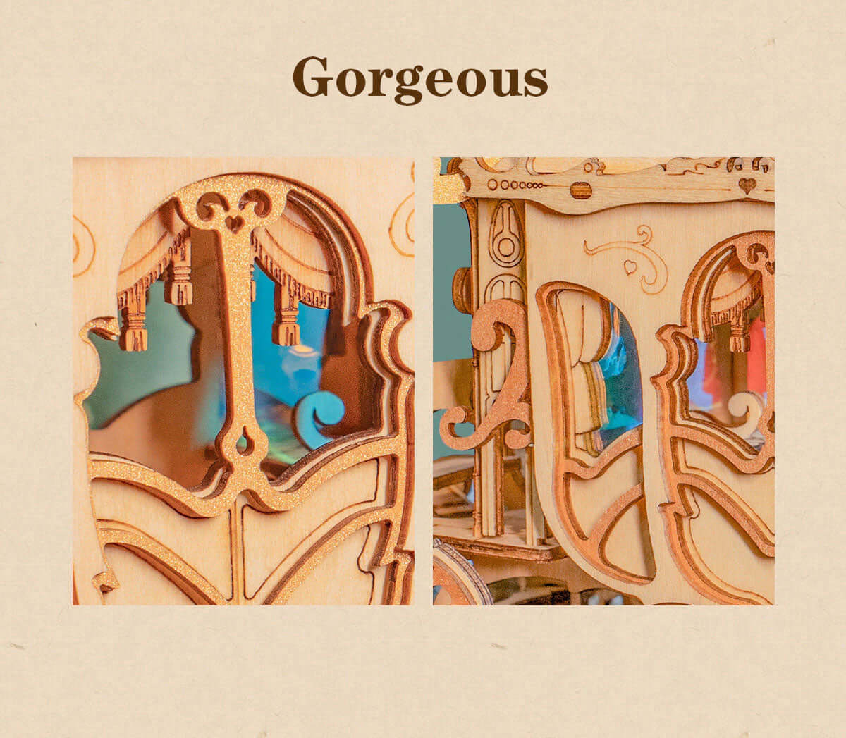 DIY 3D Classic Carriage Wooden Puzzle | Kidstoylover - www.Shopthatapp.com