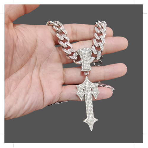 Lost and Found Hip Hop Chain Silver with Diamond Accent - www.Shopthatapp.com