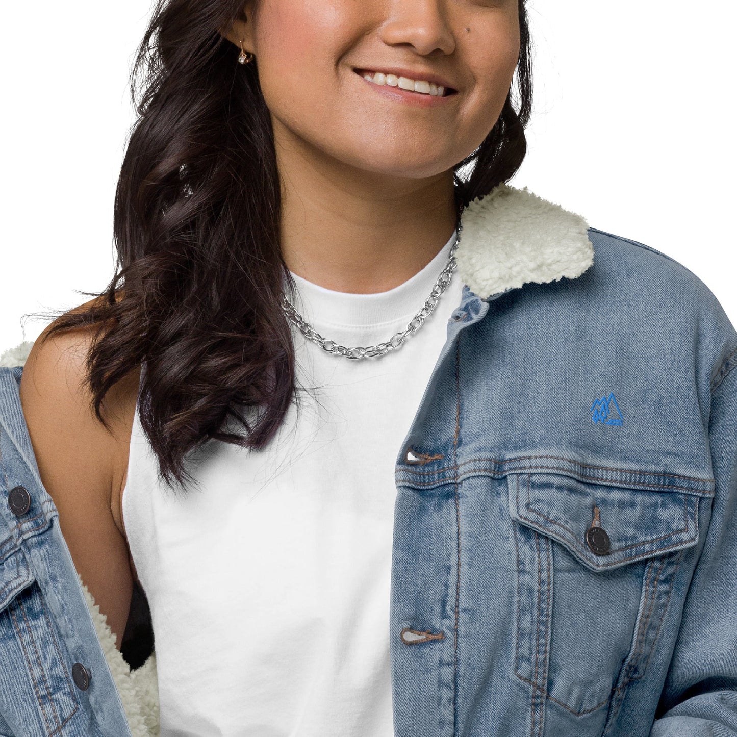 Veste en denim sherpa unisexe