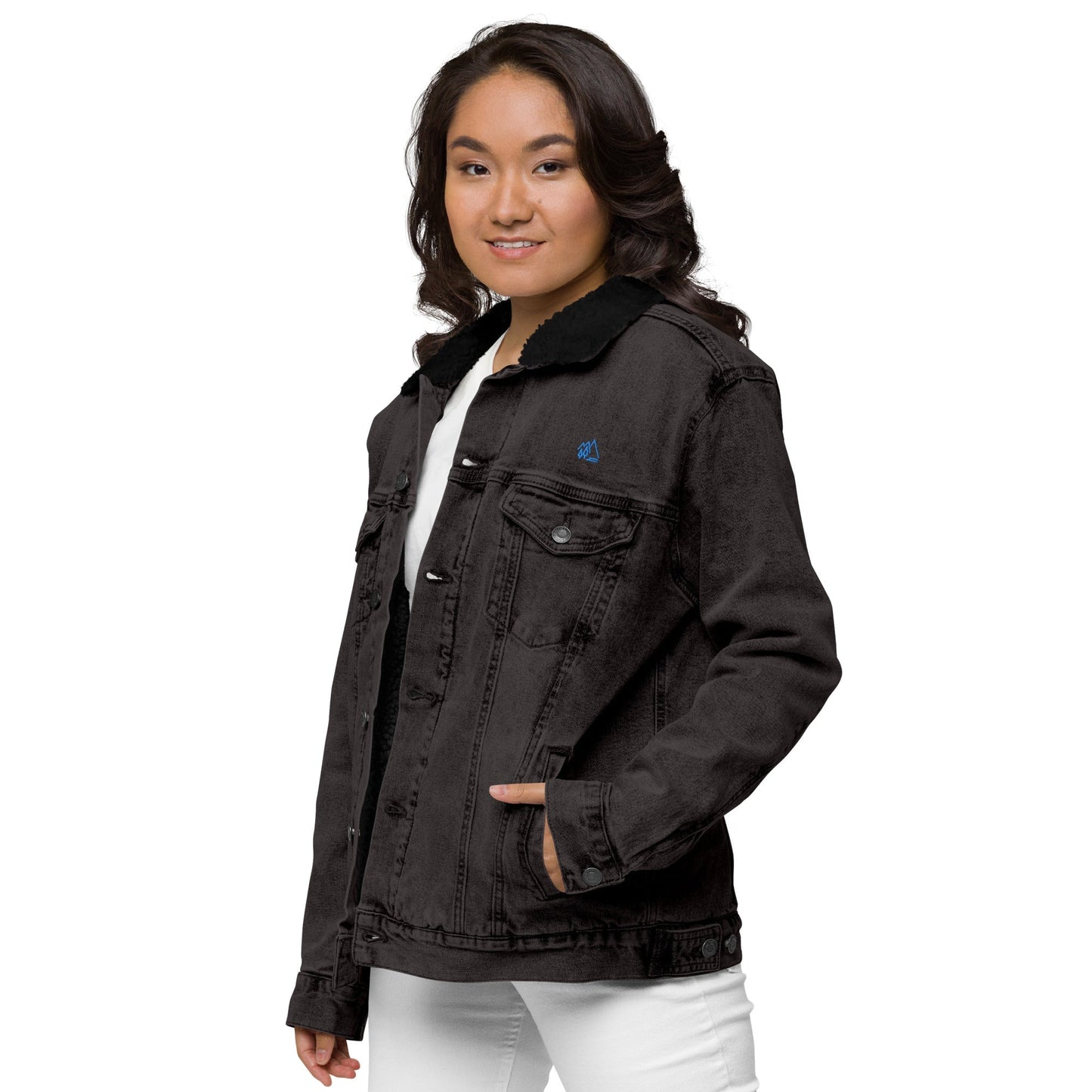 Veste en denim sherpa unisexe