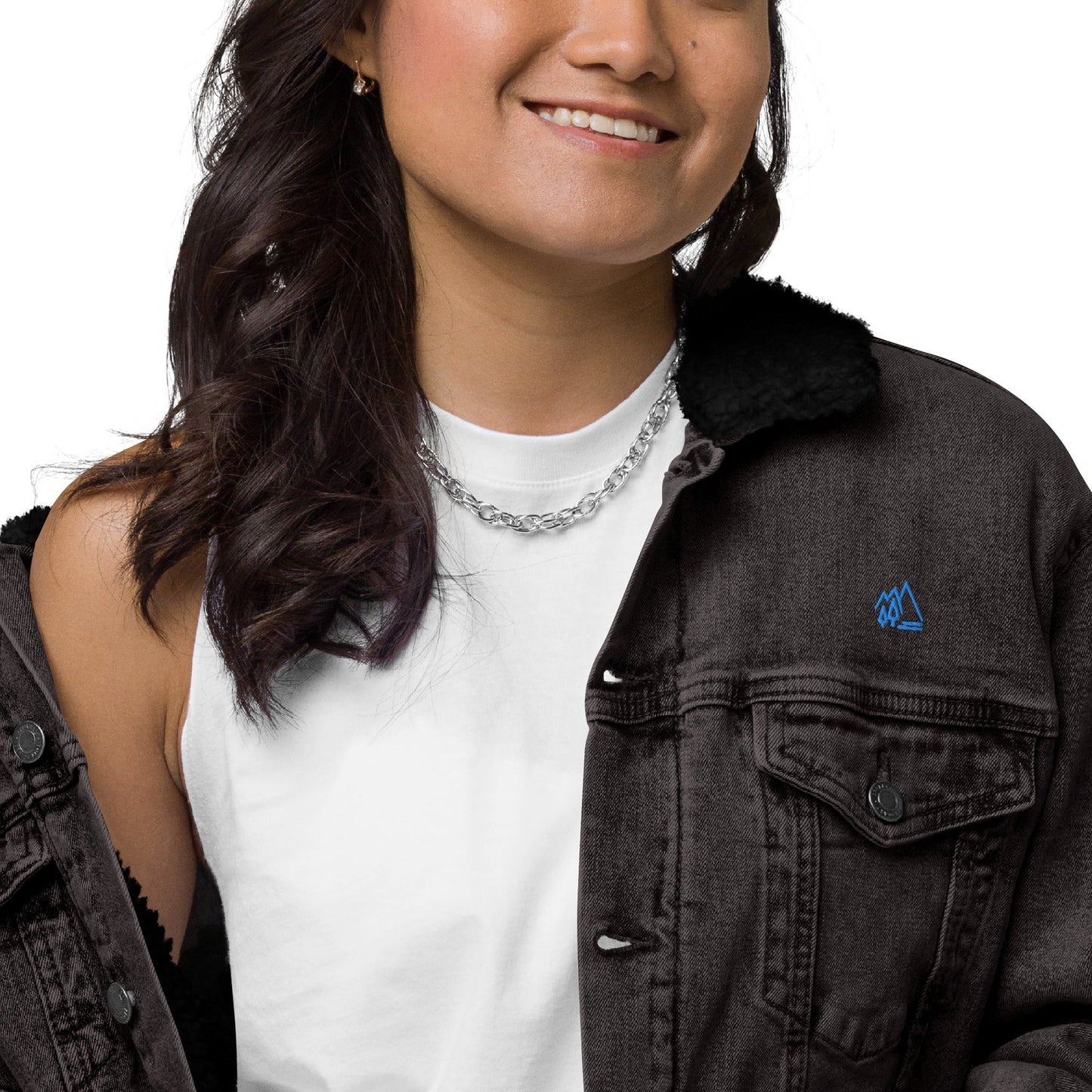 Veste en denim sherpa unisexe