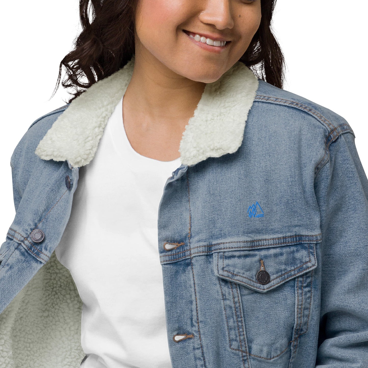 Veste en denim sherpa unisexe