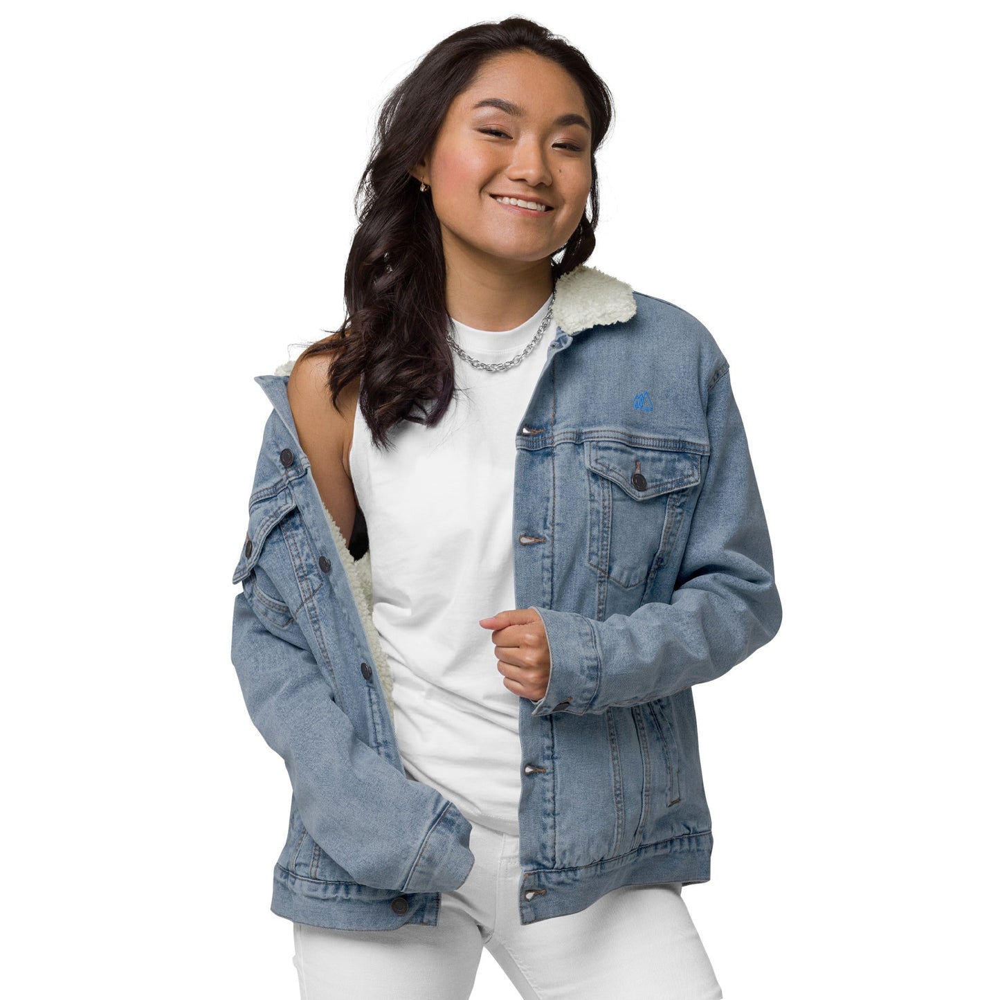 Veste en denim sherpa unisexe