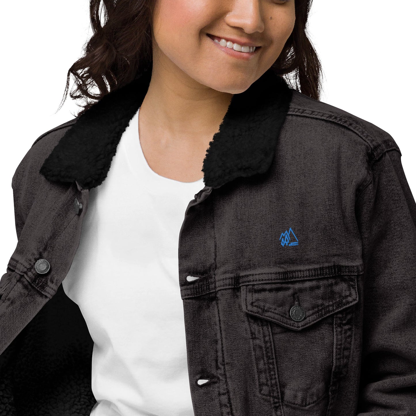 Veste en denim sherpa unisexe