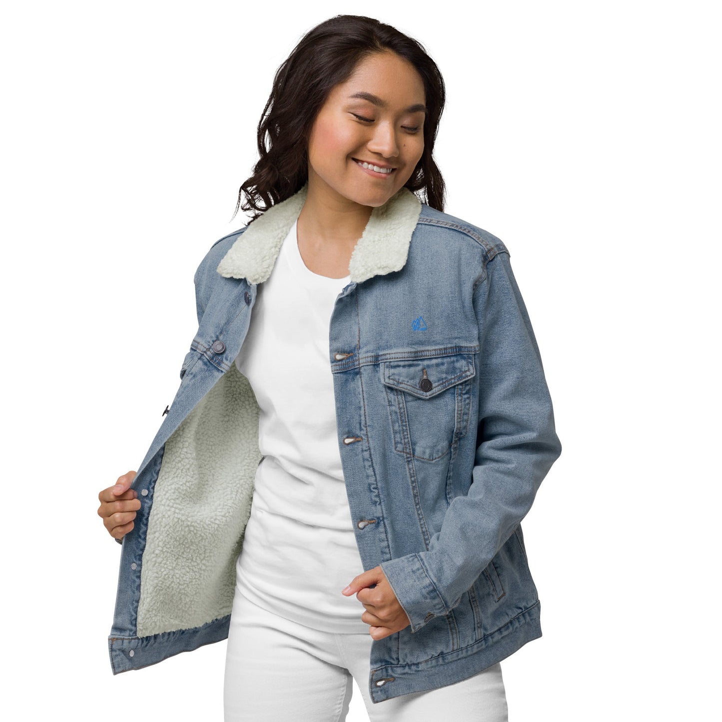 Veste en denim sherpa unisexe