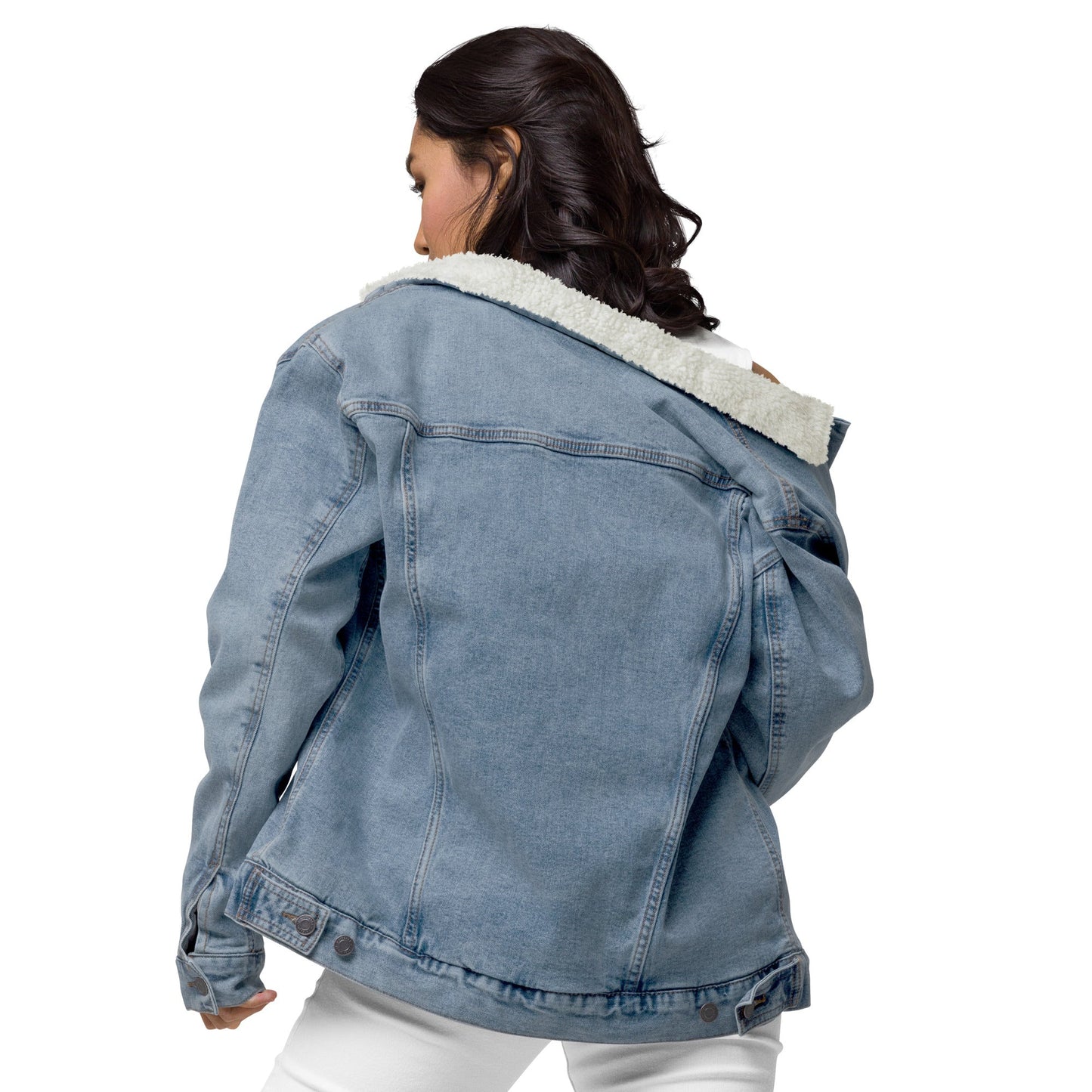Veste en denim sherpa unisexe