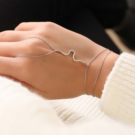 Goddess Snake Silver Bracelet - www.Shopthatapp.com