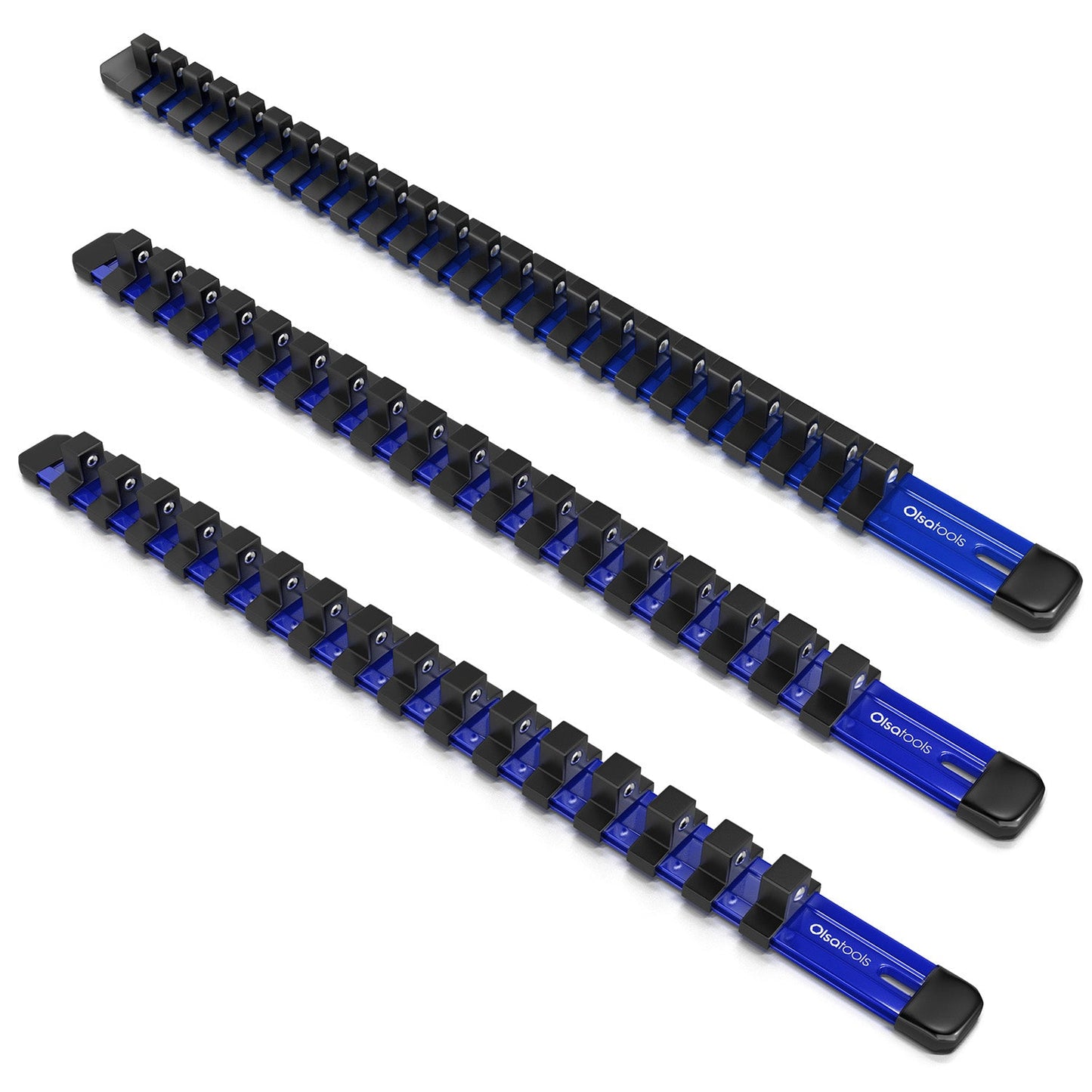Aluminum Socket Organizer Rails With Rubber End Caps - www.Shopthatapp.com