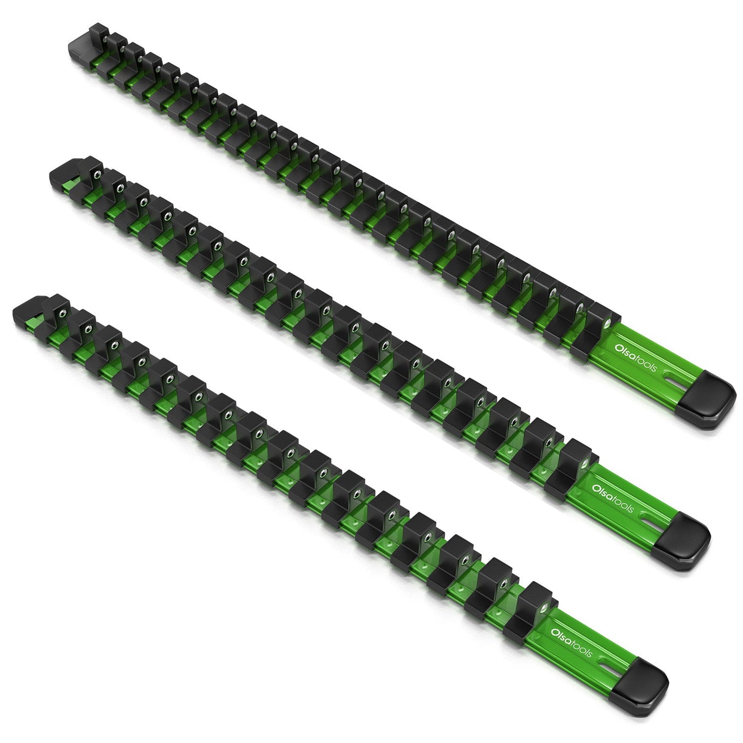 Aluminum Socket Organizer Rails With Rubber End Caps - www.Shopthatapp.com