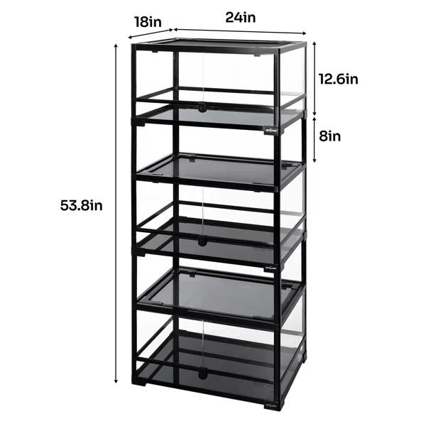 REPTIZOO Knock-Down Glass & Stackable Reptile Terrariums - www.Shopthatapp.com