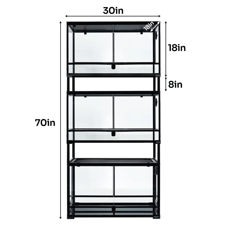REPTIZOO Knock-Down Glass & Stackable Reptile Terrariums - www.Shopthatapp.com