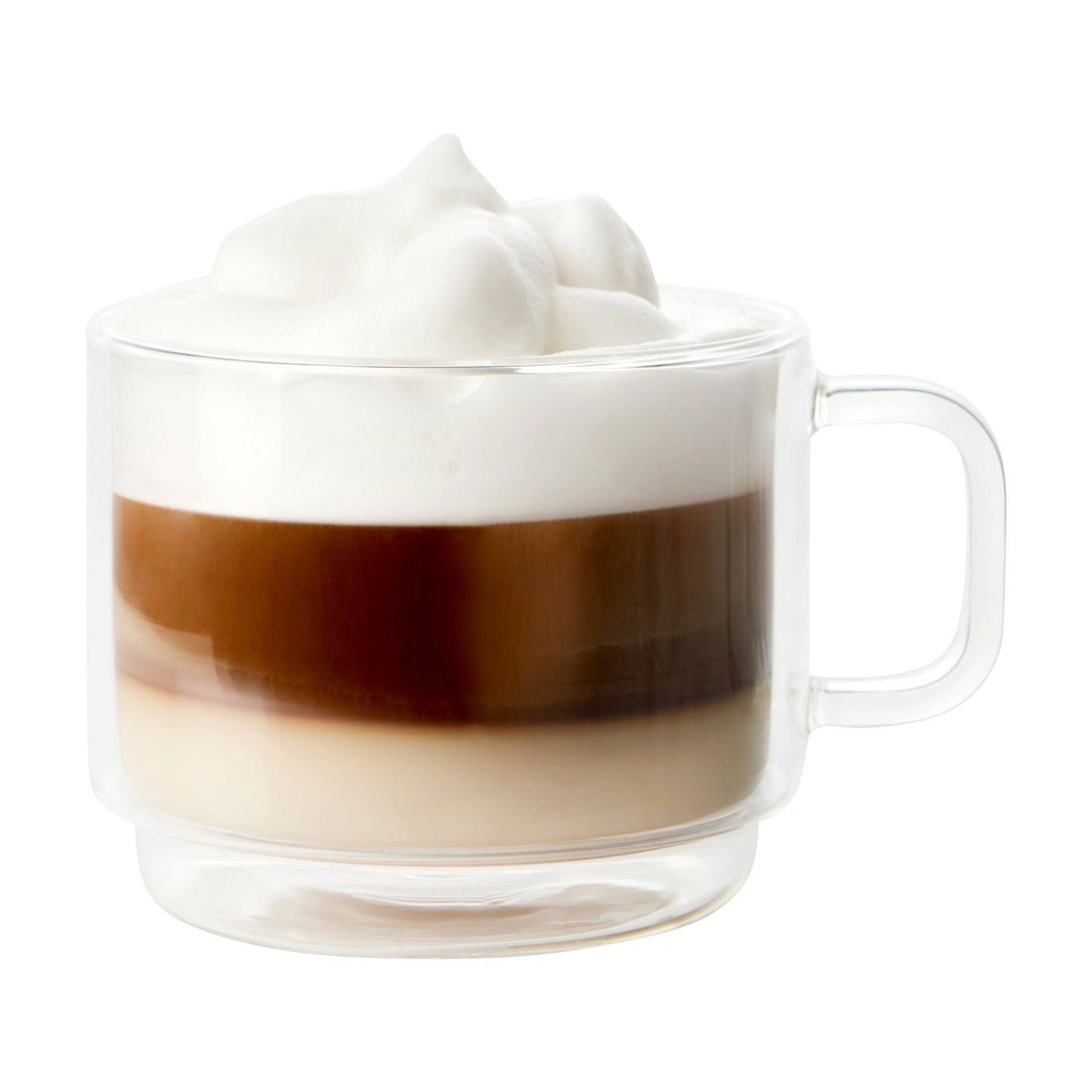 Insulated Double-Wall Glass Coffee Tea Hot or Cold Beverage Mug 2 Piece Set 500ml, Barista - www.Shopthatapp.com