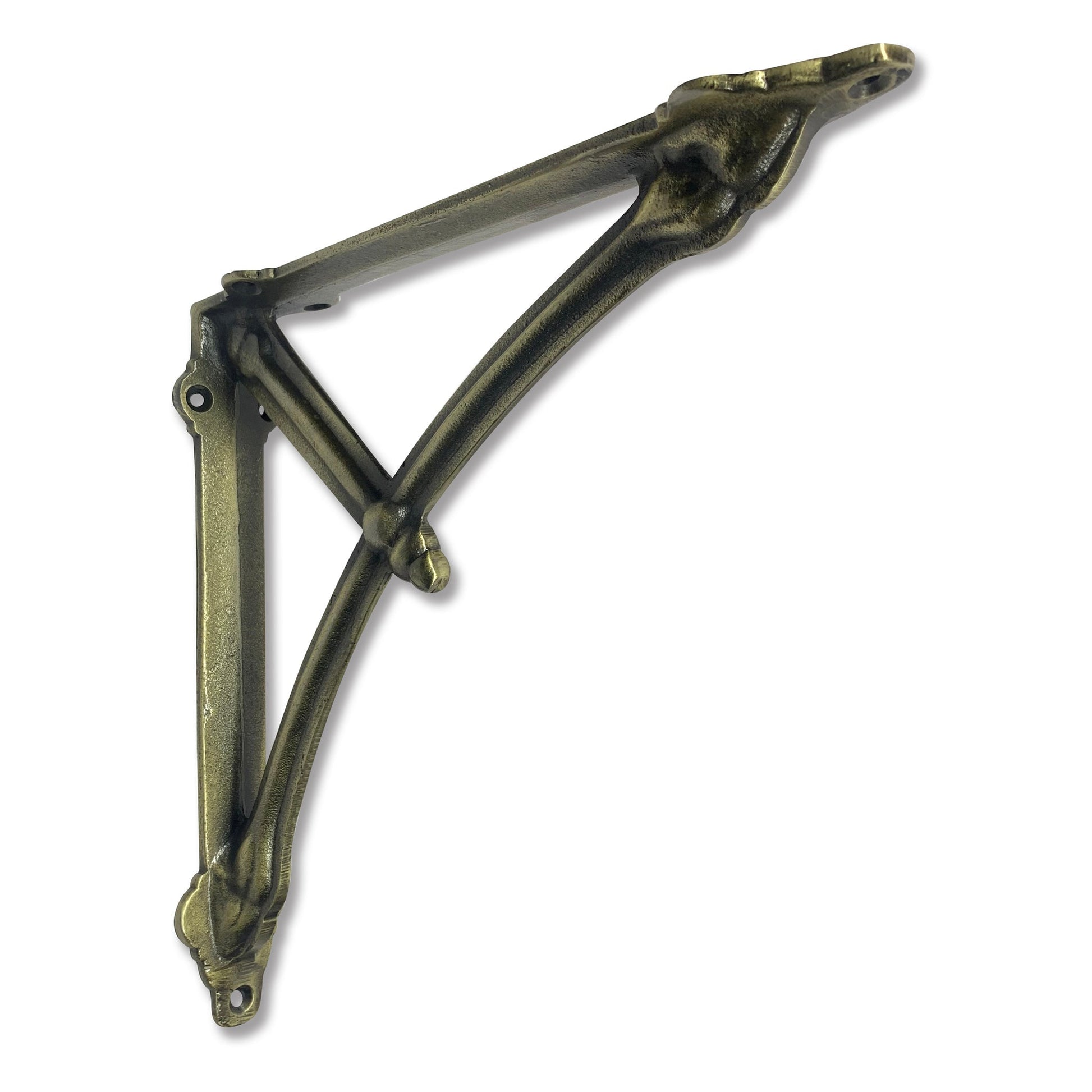 Half Round Bracket, Large, Antique Brass - www.Shopthatapp.com