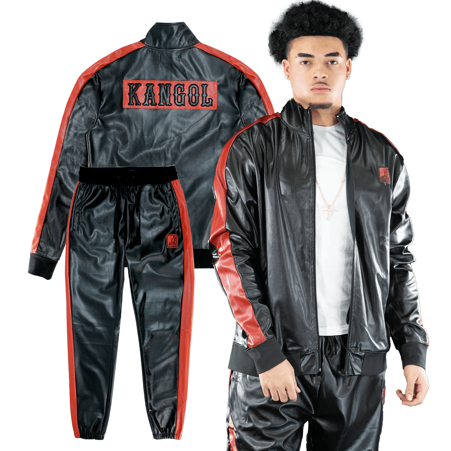 Kangol Vegan Leather Pants - www.Shopthatapp.com