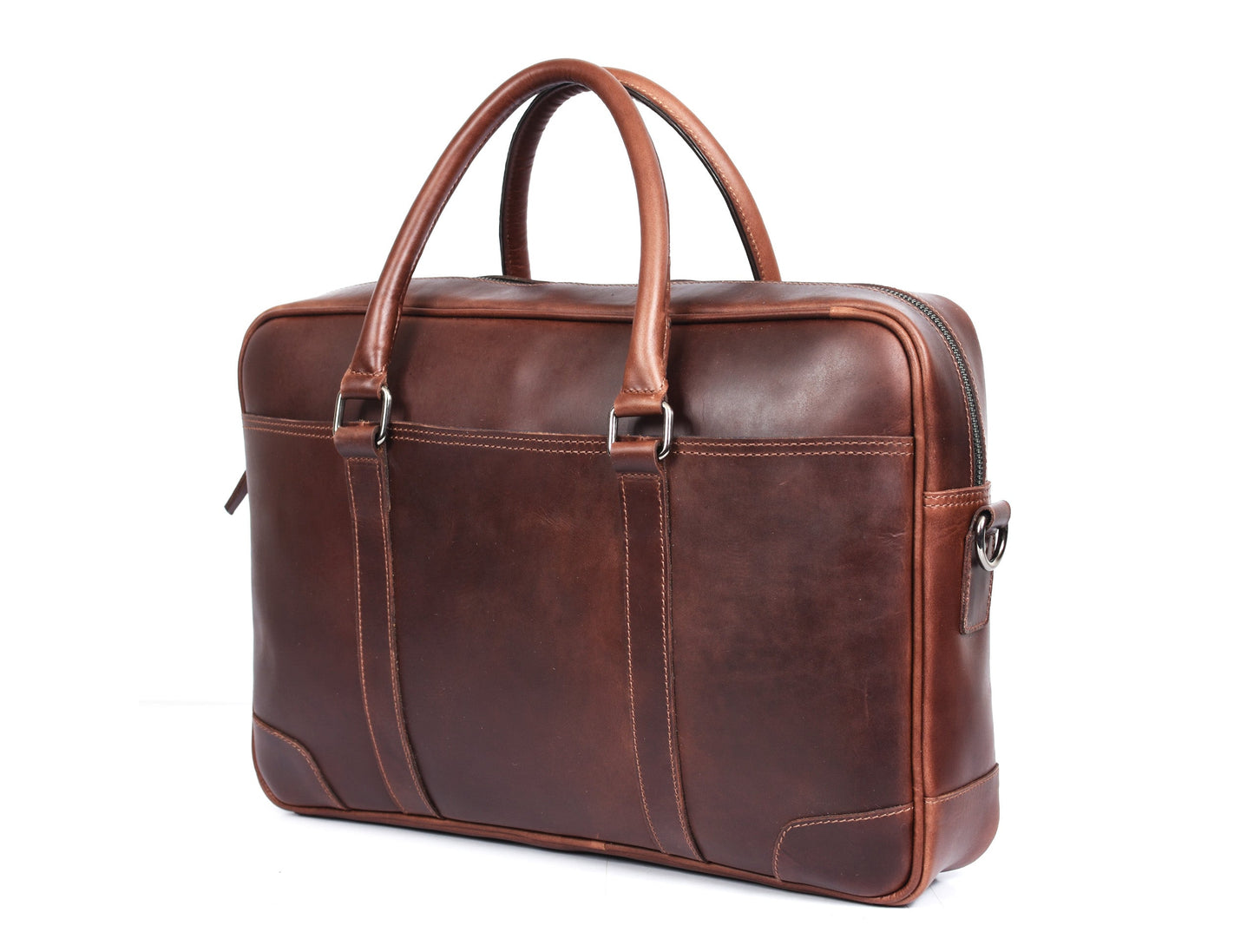 Leather Office Bag - Cinnamon Brown - www.Shopthatapp.com
