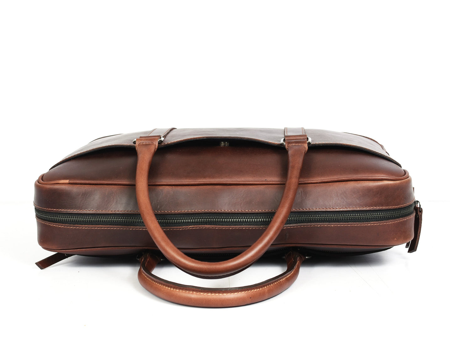 Leather Office Bag - Cinnamon Brown - www.Shopthatapp.com