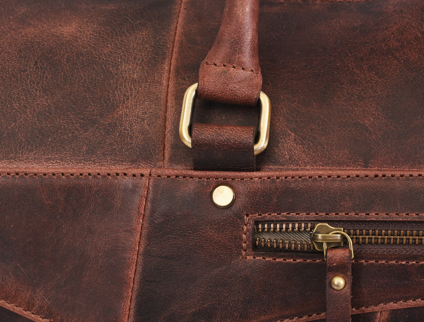 Leather Travel Bag - Walnut Brown - www.Shopthatapp.com