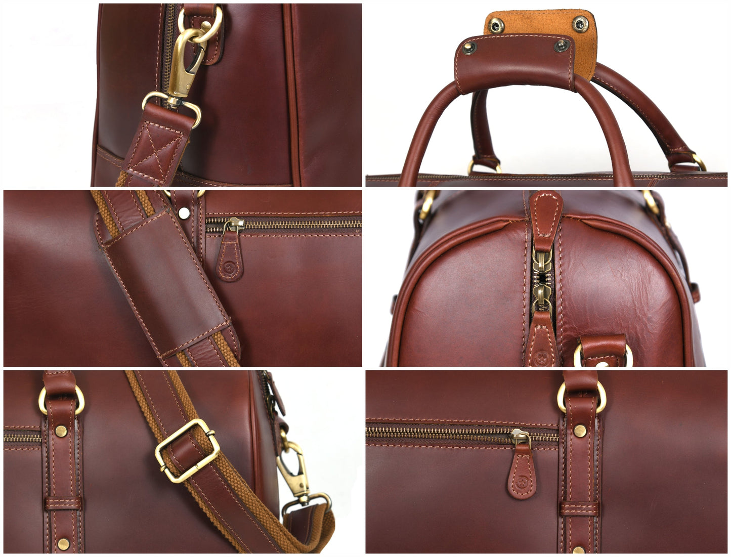 Leather Travel Duffle Bag - www.Shopthatapp.com