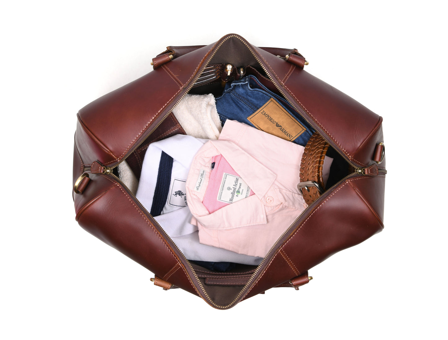 Leather Travel Duffle Bag - www.Shopthatapp.com