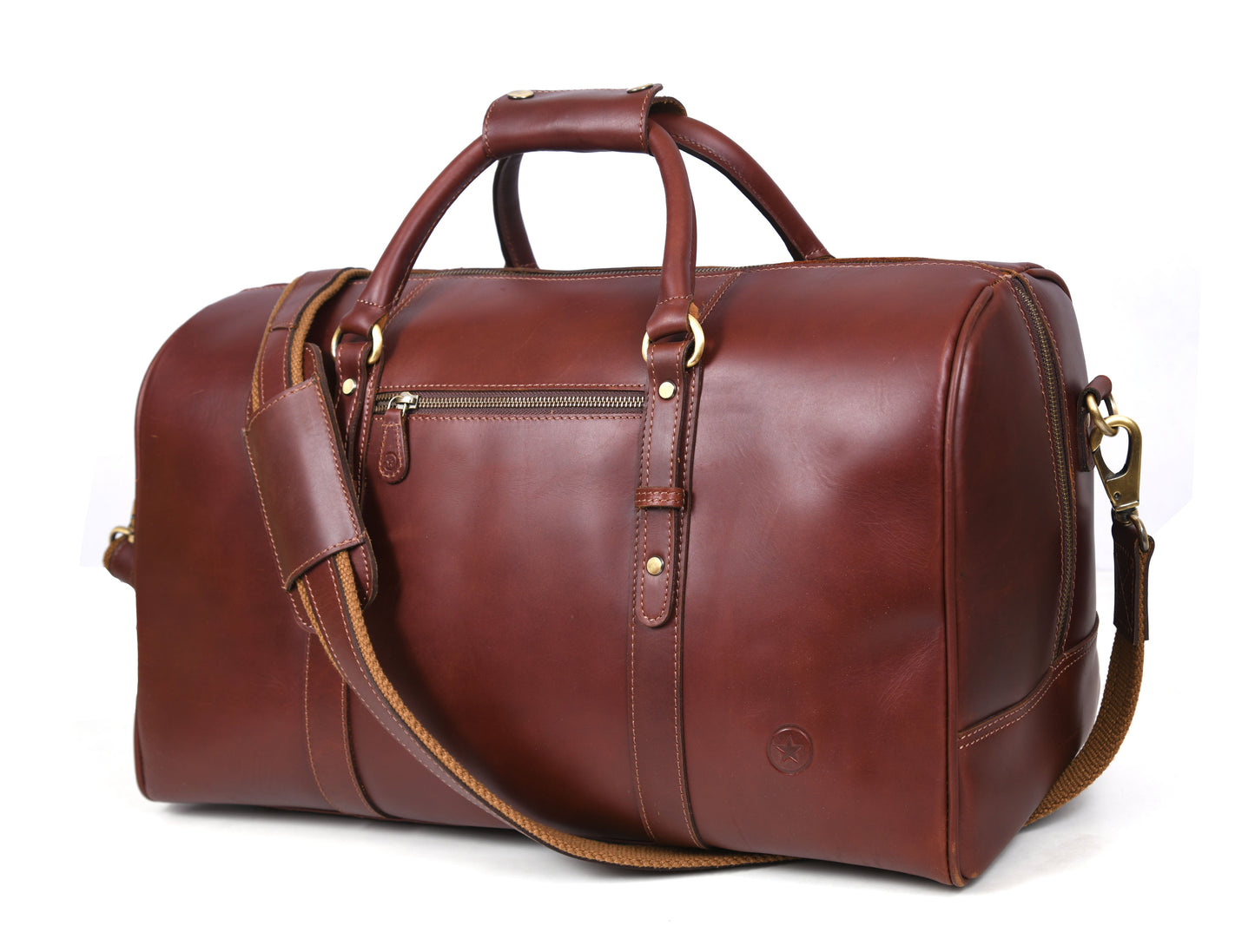 Leather Travel Duffle Bag - www.Shopthatapp.com