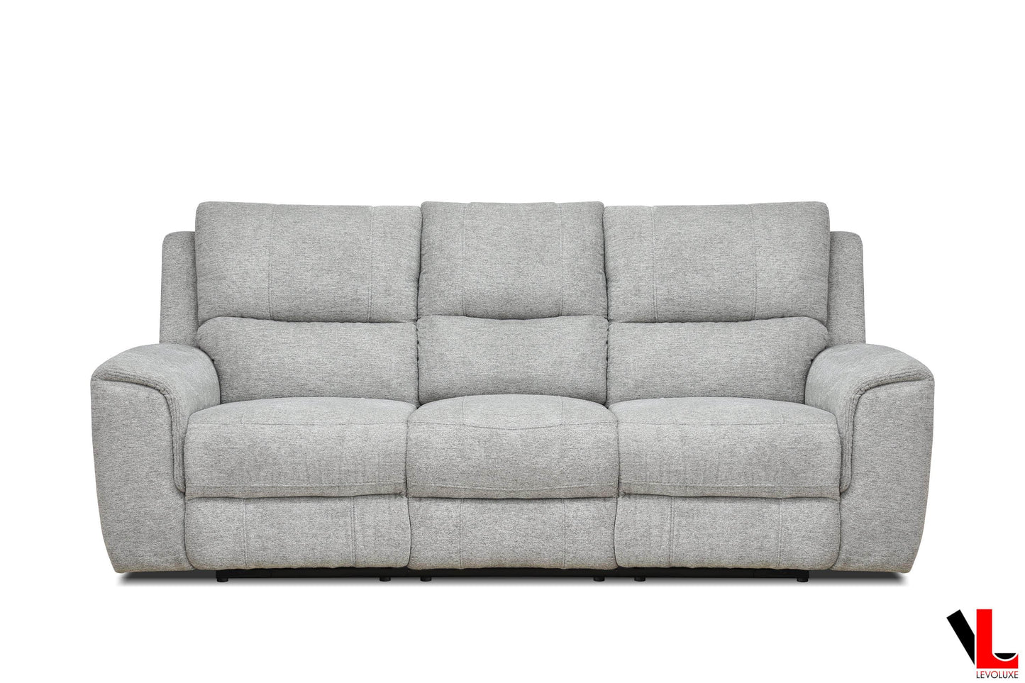 Sentinel 87.8" Power Reclining Sofa with Power Headrest in Tweed Ash Fabric