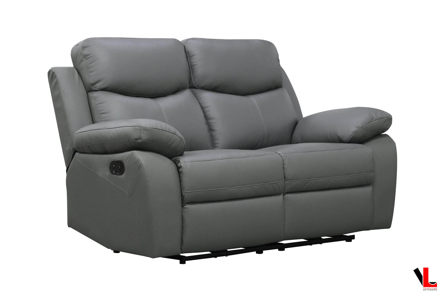 Aveon 3 Piece Pillow Top Arm Reclining Sofa, Loveseat and Chair Set in Leather Match - Available in 2 Colours