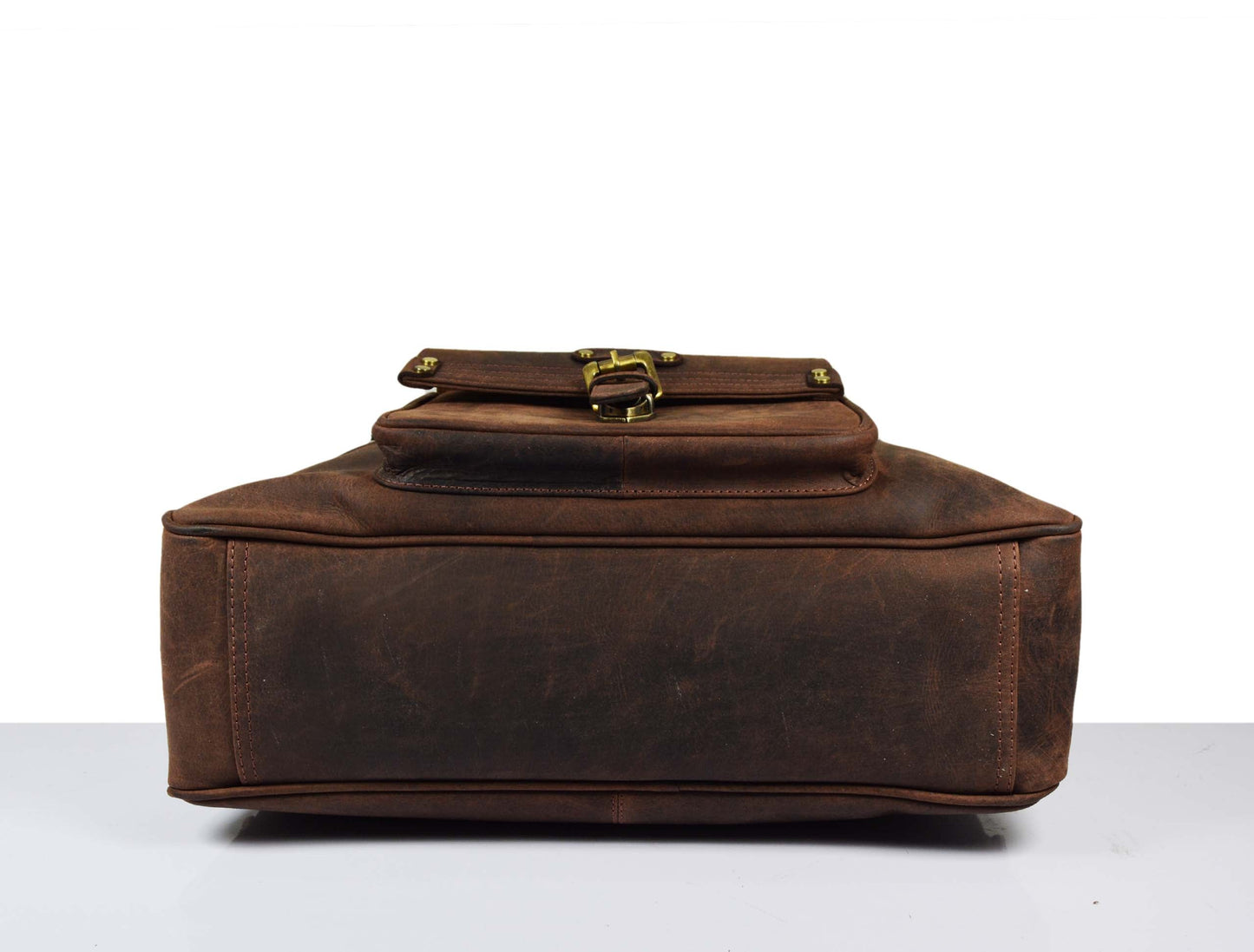 Lowell Leather Portfolio Bag 16" - Walnut Brown - www.Shopthatapp.com