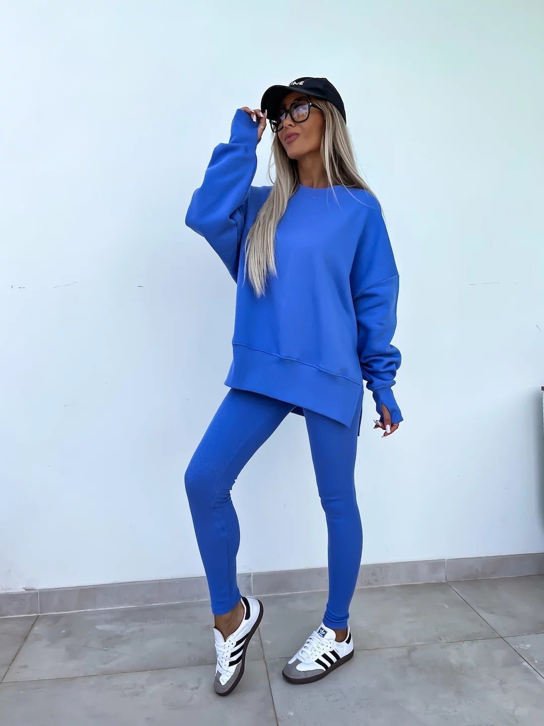 Malika Long Sleeve Crew Neck Loungewear set - www.Shopthatapp.com