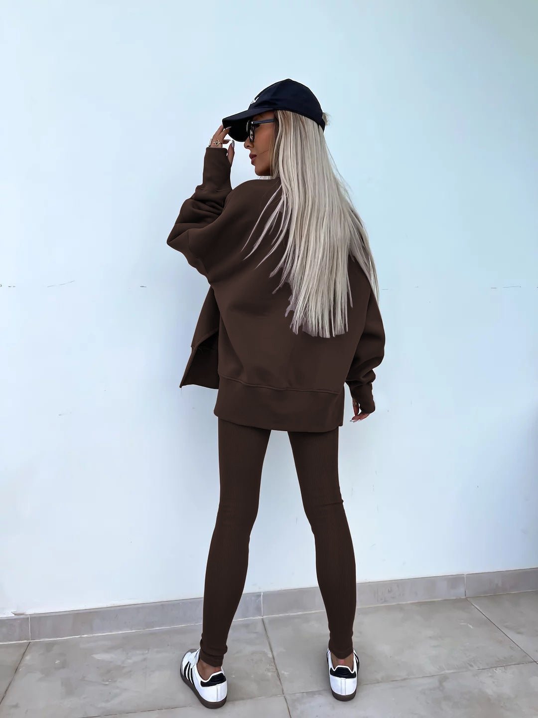 Malika Long Sleeve Crew Neck Loungewear set - www.Shopthatapp.com