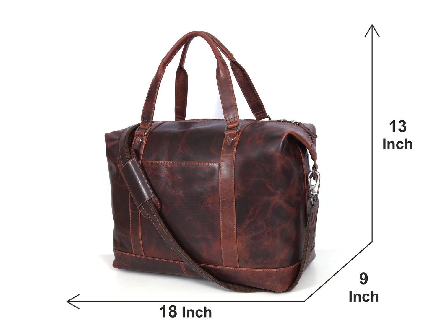 Manhattan - Leather Duffle Bag - www.Shopthatapp.com