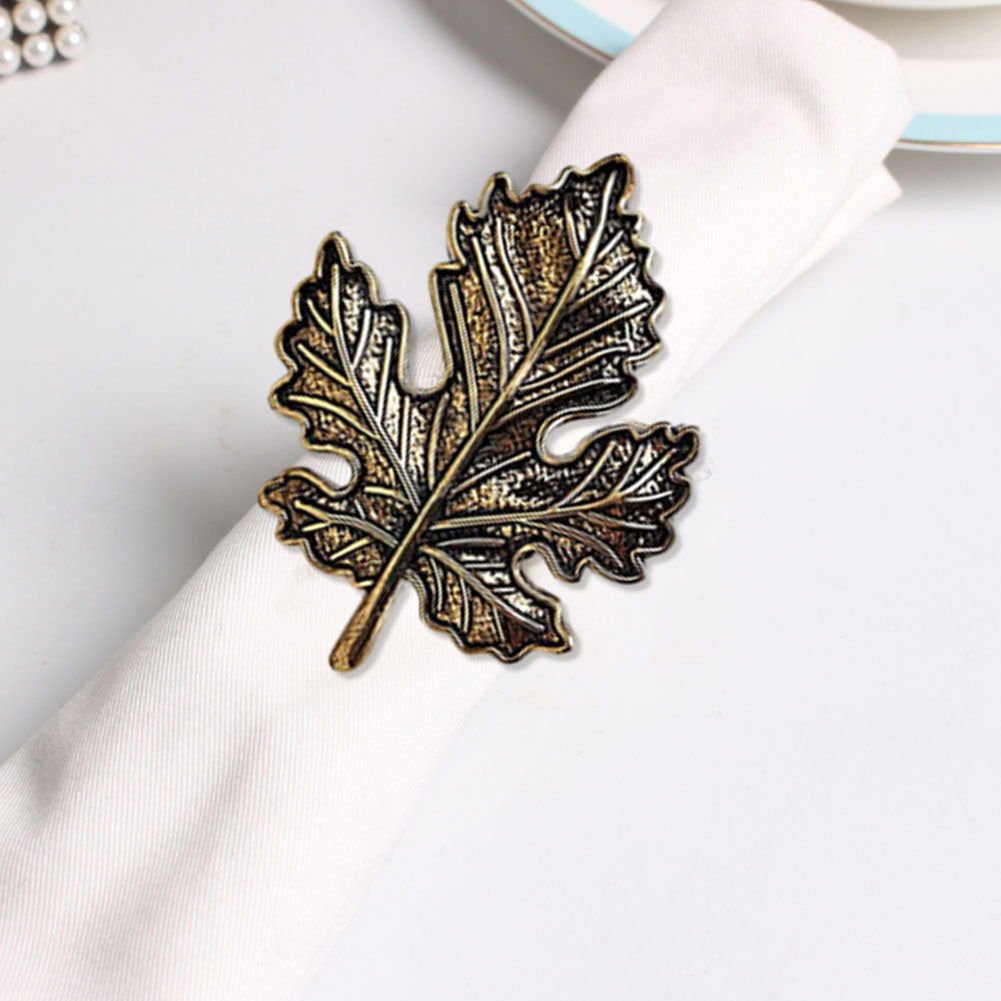 Maple Leaf Retro Napkin Ring Set - www.Shopthatapp.com