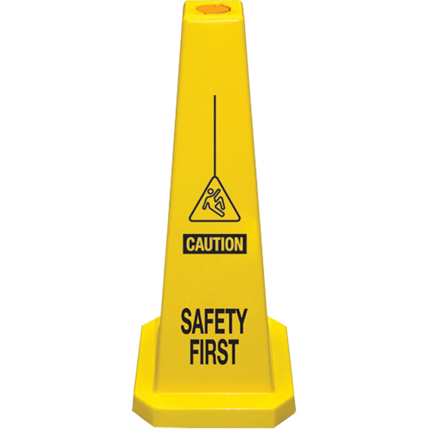 Cônes de signalisation Lamba « La sécurité avant tout », en anglais avec pictogramme