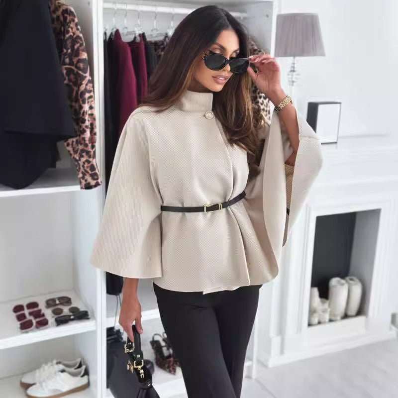 Nieve Batwing Sleeve Cloak with Belt - www.Shopthatapp.com