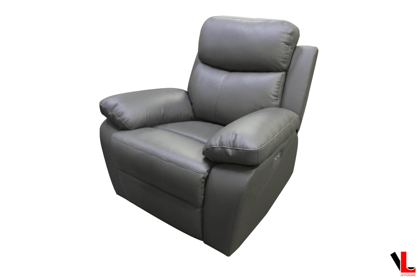 Aveon 3 Piece Pillow Top Arm Reclining Sofa, Loveseat and Chair Set in Leather Match - Available in 2 Colours