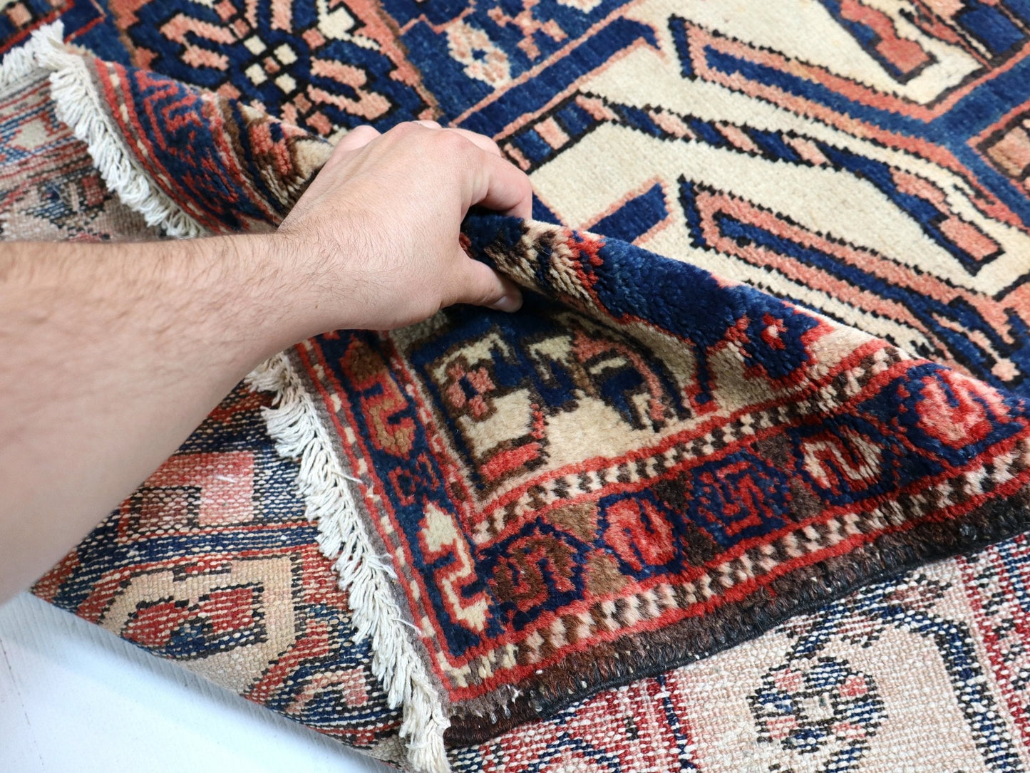 Persian Bakhtiari Runner Rug | 4' 11" x 13' 8" - www.Shopthatapp.com