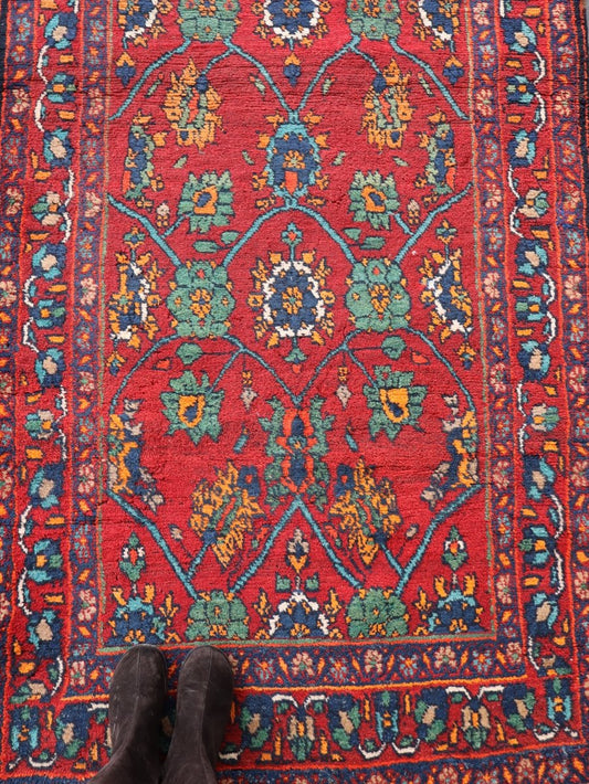 Persian Kurdish Bidjar Runner Rug | 3' 8" x 13' 5" - www.Shopthatapp.com