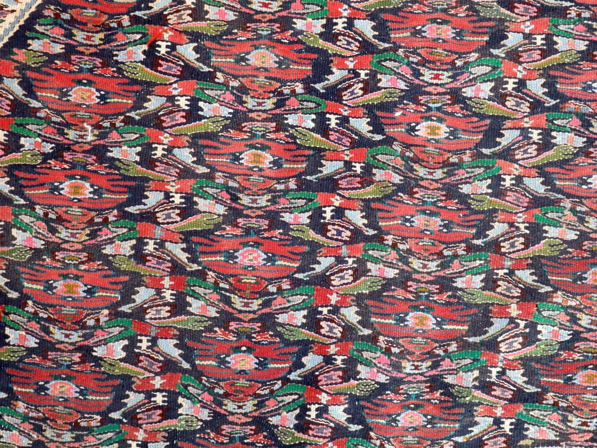 Persian Senneh Kilim Rug | 6' 3" x 9' 6" - www.Shopthatapp.com