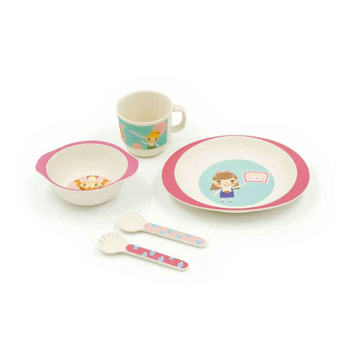 Peterson Housewares Pink Kids Dinner Set for Toddlers - www.Shopthatapp.com