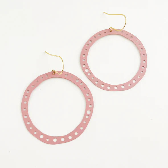 Denz + Co Dotty Hoops - Candy Pink-Jewellery-www.Shopthatapp.com-Popping Candy