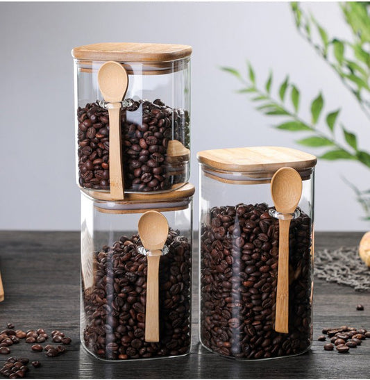 Boxed Glass Storage Container with Spoon - www.Shopthatapp.com