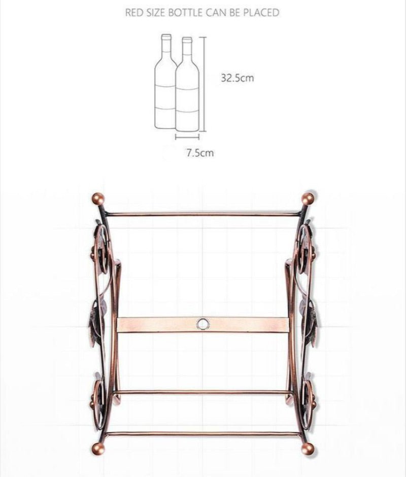 Maple Leaf Wine Rack with Glass Holders