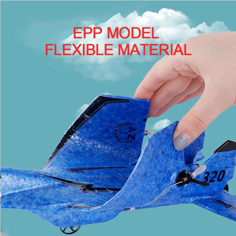 MIG 320 Foam RC Glider Drone | Hand-Thrown Electric Airplane Toy for Boys - www.Shopthatapp.com
