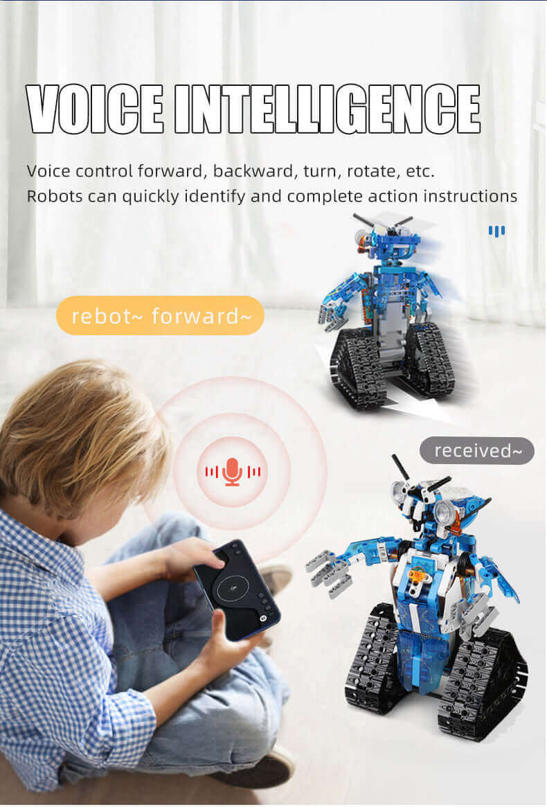 Robot télécommandé Mould King 15059 - LED, blocs de construction motorisés, jouet intelligent à offrir