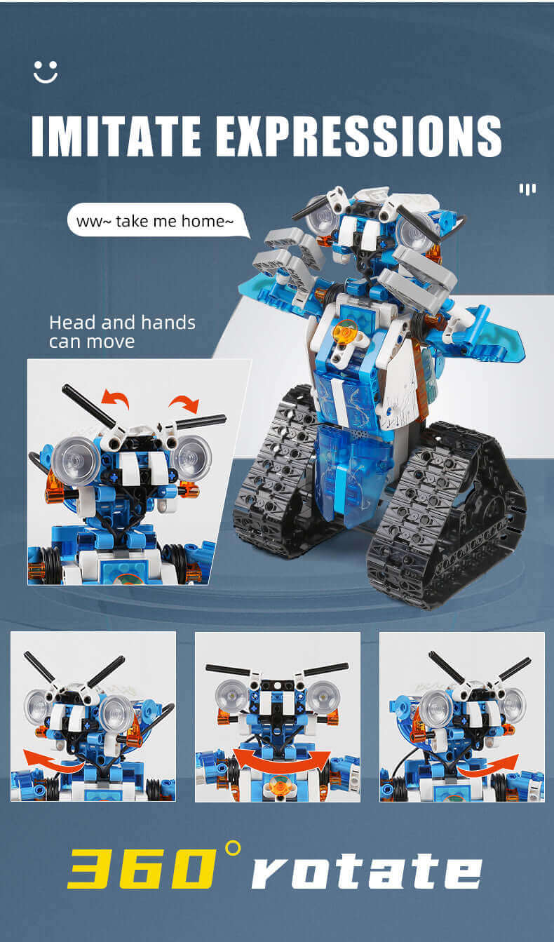 Robot télécommandé Mould King 15059 - LED, blocs de construction motorisés, jouet intelligent à offrir