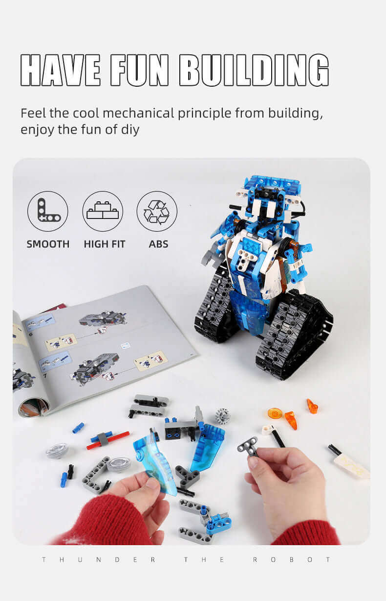 Robot télécommandé Mould King 15059 - LED, blocs de construction motorisés, jouet intelligent à offrir