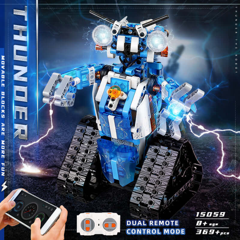 Robot télécommandé Mould King 15059 - LED, blocs de construction motorisés, jouet intelligent à offrir