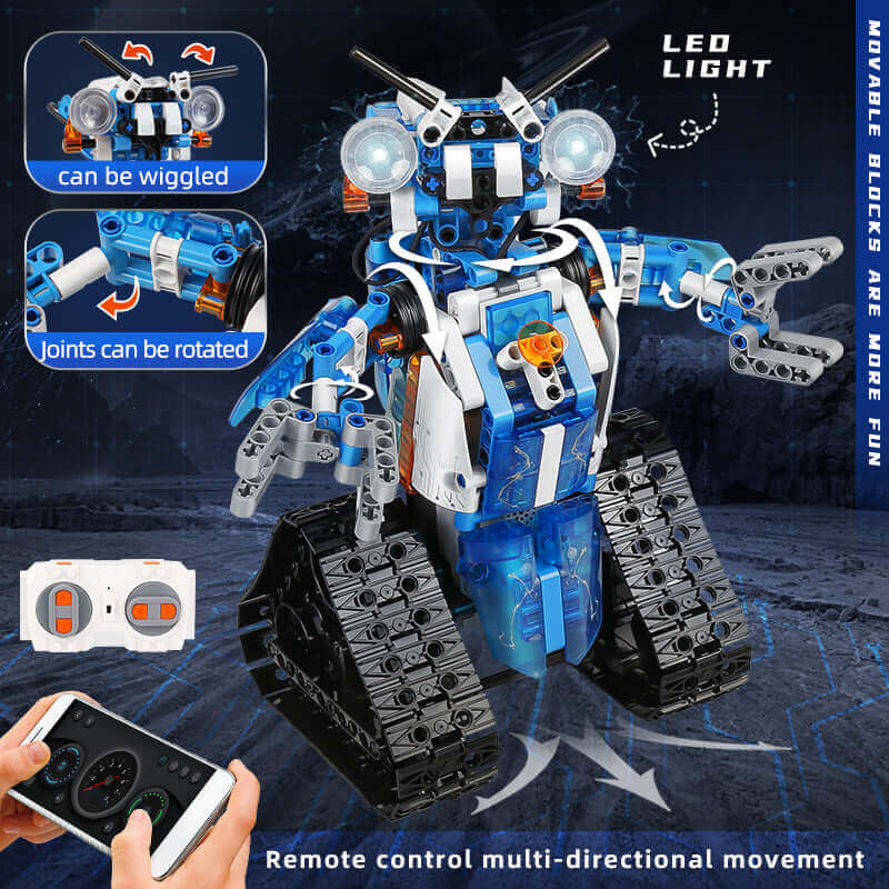 Robot télécommandé Mould King 15059 - LED, blocs de construction motorisés, jouet intelligent à offrir