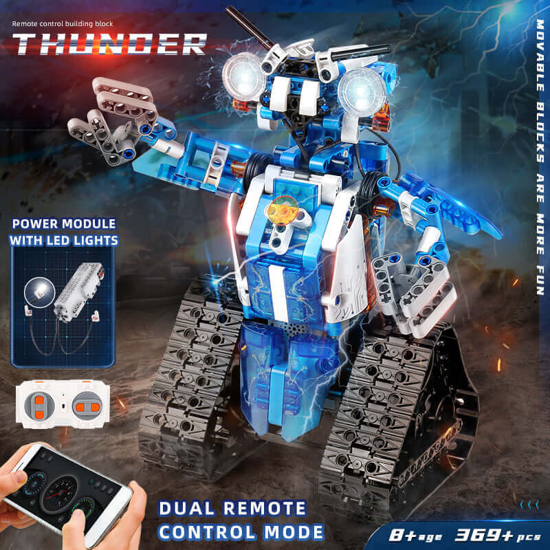 Robot télécommandé Mould King 15059 - LED, blocs de construction motorisés, jouet intelligent à offrir